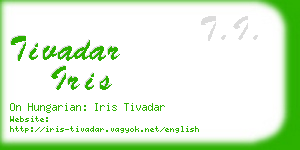 tivadar iris business card